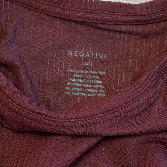 Negative Underwear Whipped Long Sleeve in Garnet, Size X-Small - Picture 6 of 7